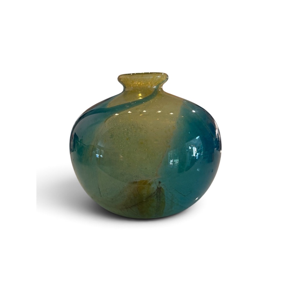 Mdina Glass "Japanese Globe" art glass vase designed by Michael Harris VTG MCM